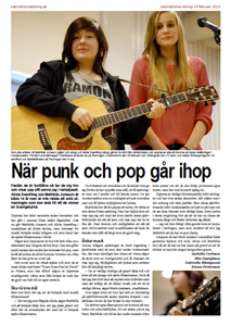 Alicia Swartling & Mathilda Jonsson, Katrineholms Tidning 2013