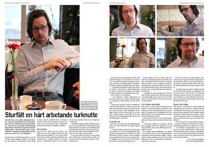 Martin Sturfält, Katrineholms Tidning 2013