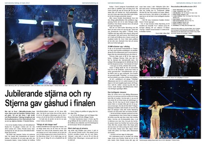 Melodifestivalen 2013, Katrineholms Tidning