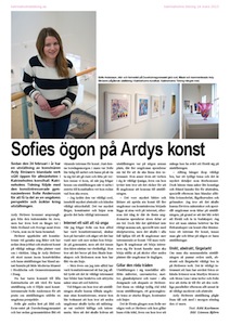 Ardy Strüwers utställning, Katrineholms Tidning 2013