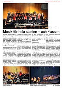 Musikklasserna, Katrineholms Tidning 2013