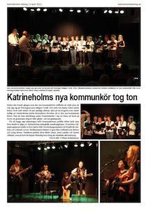 Kommunkören på Perrongen, Katrineholms Tidning 2013