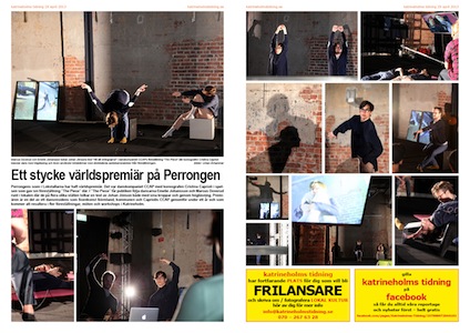 Dansföreställningen The Piece, Perrongen, Katrineholms Tidning 2013