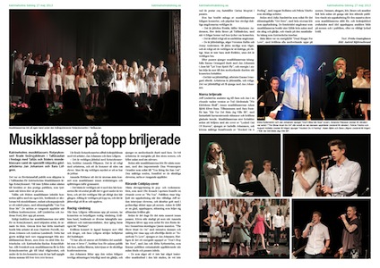 Musikklassernas Rotarykonsert, Katrineholms Tidning 2013