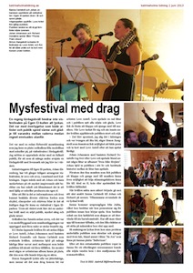Visfestival i Egen El-parken, Katrineholms Tidning 2013